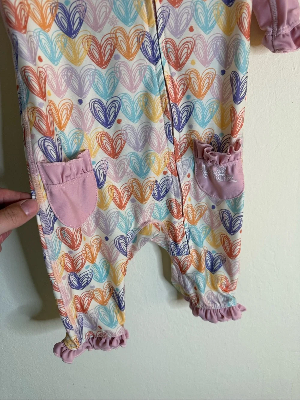 UV Skinz Babies' Sun & Swim Suit In Doodle My Heart Size 6-12m